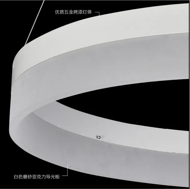 Contemporary and contracted restaurant LED round droplight, high-end atmosphere creative acrylic chandelier