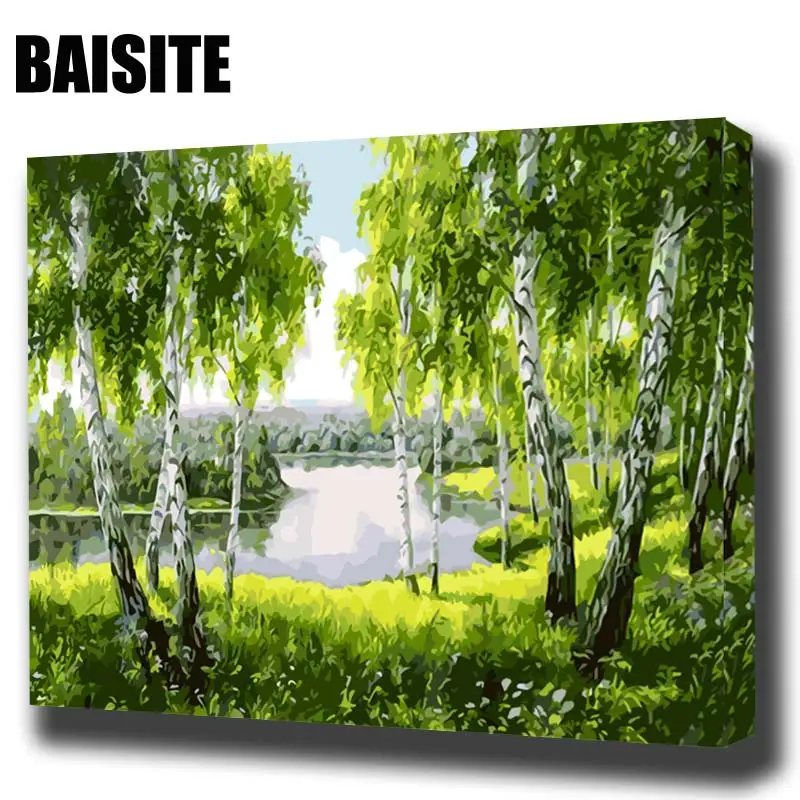 BAISITE DIY Framed Oil Painting By Numbers Landscape Pictures Canvas Painting For Living Room Wall Art Home Decor H359 
BAISITE DIY Framed Oil Painting By Numbers Landscape Pictures Canvas Painting For Living Room Wall Art Home Decor H359