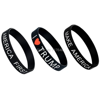 100PCS America First I Love TRUMP Make America Great Again wristband silicone bracelets free shipping by ePacket A
100PCS America First I Love TRUMP Make America Great Again wristband silicone bracelets free shipping by ePacket A