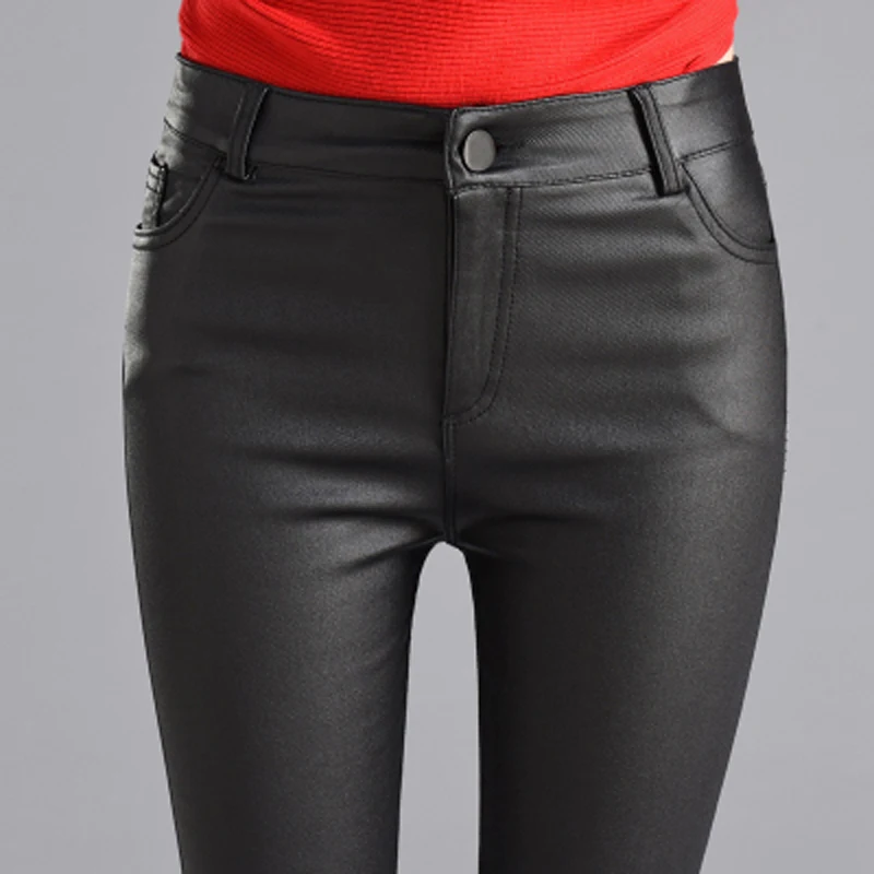 Plus Size Spring Winter Black Women PU Leather Pants Warm Velvet High Waist Skinny Stretch Pencil Pants for Women Trousers 2018
Plus Size Spring Winter Black Women PU Leather Pants Warm Velvet High Waist Skinny Stretch Pencil Pants for Women Trousers 2018