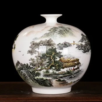 Jingdezhen Ceramic Vase Fine Bone China ChinHigh-Grade Master Hand Draw Pastel Landscape Pomegranate Sitting Room Adornment
Jingdezhen Ceramic Vase Fine Bone China ChinHigh-Grade Master Hand Draw Pastel Landscape Pomegranate Sitting Room Adornment