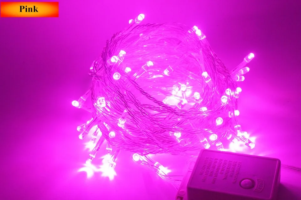 Guirlande lumineuse 100LED 10M noël/mariage/fête décoration lumières guirlande AC 110V 220V extérieur LED étanche lampe 9 couleurs LED Guirlande lumineuse 100LED 10M noël/mariage/fête décoration lumières guirlande AC 110V 220V extérieur LED étanche lampe 9 couleurs LED