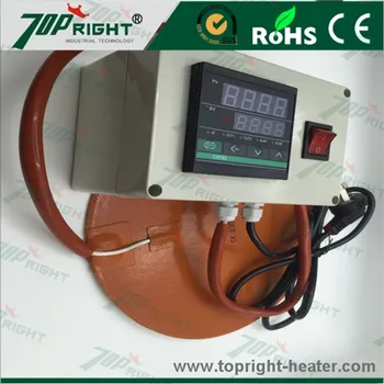 Dia.250mm 230v silicone heat pad heater with digital thermostat PID controller 0-150c
Dia.250mm 230v silicone heat pad heater with digital thermostat PID controller 0-150c