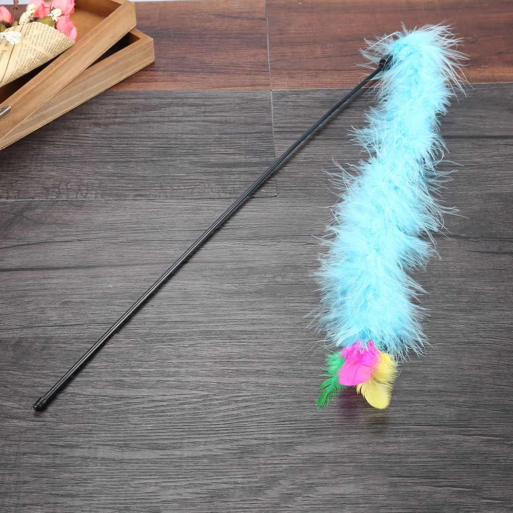 1PC Pet Cat Turkey Feather Wand Teaser Cat kitten Toy Teaser Interactive Stick Toy With Bell Cat Training Tools Color Random
1PC Pet Cat Turkey Feather Wand Teaser Cat kitten Toy Teaser Interactive Stick Toy With Bell Cat Training Tools Color Random