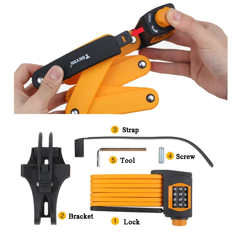 Digit Combination Password Bicycle Lock Folding Bike Lock Steel Safety Lock For Bikes Anti-theft Security Bicycle Lock
Digit Combination Password Bicycle Lock Folding Bike Lock Steel Safety Lock For Bikes Anti-theft Security Bicycle Lock