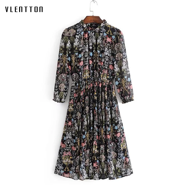 2019 New Vintage Pleated Midi Dress Women Print High waist Long Sleeve Beach Dress Spring autumn Elegant Party Dress Vestidos
2019 New Vintage Pleated Midi Dress Women Print High waist Long Sleeve Beach Dress Spring autumn Elegant Party Dress Vestidos