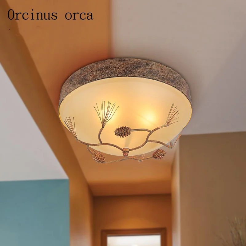 American solitary Pineal fruit ceiling lamp living room corridor restaurant garden LED circular resin ceiling lamp free shipping
American solitary Pineal fruit ceiling lamp living room corridor restaurant garden LED circular resin ceiling lamp free shipping