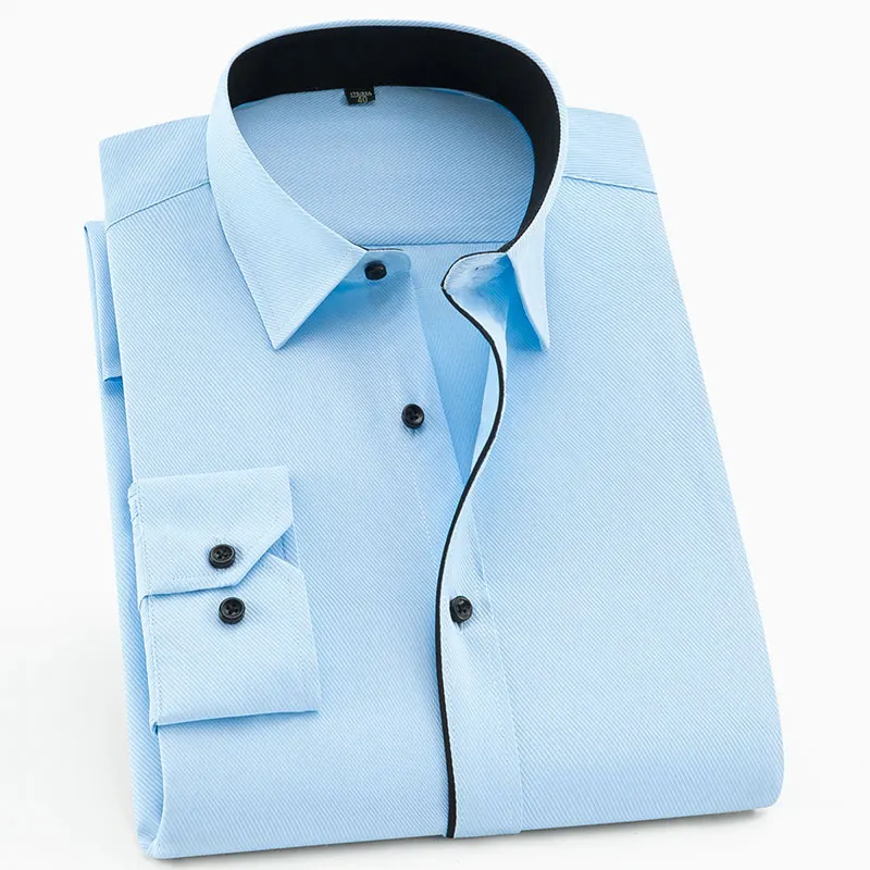 Plus Size 6XL Solid Men Dress Shirt Long Sleeve Patchwork Autumn Formal Without Pocket Easy-care Social Male Business Work Shirt
Plus Size 6XL Solid Men Dress Shirt Long Sleeve Patchwork Autumn Formal Without Pocket Easy-care Social Male Business Work Shirt
