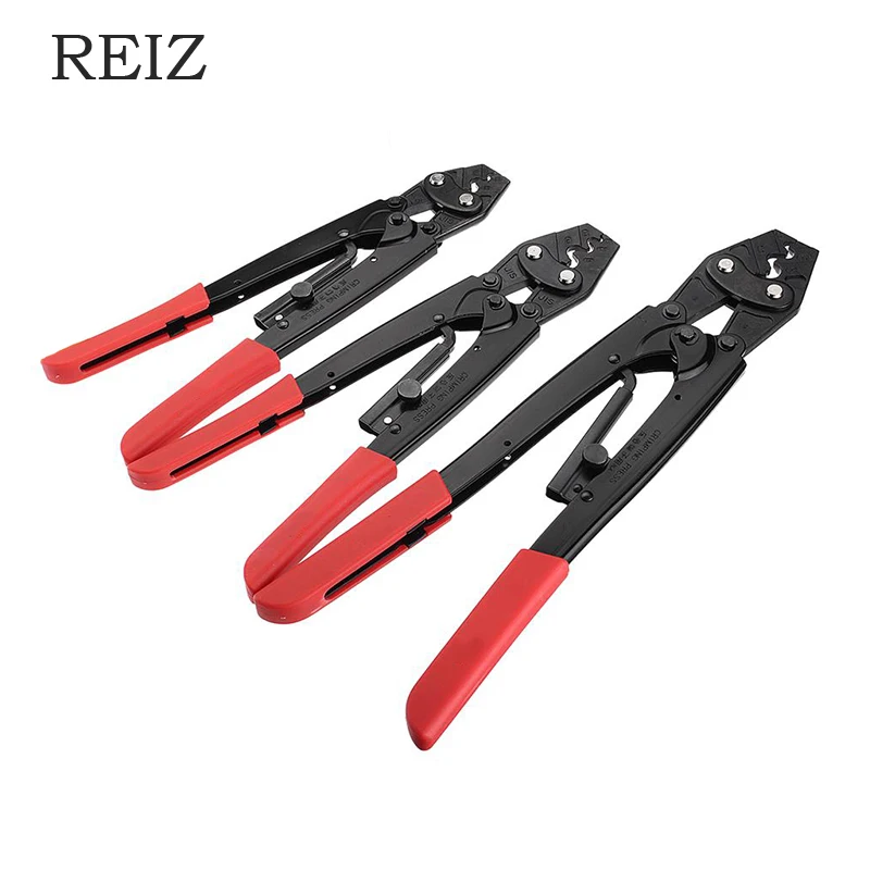REIZ Ratchet Crimping Pliers Wire Rope Cutter Terminals Cable Lug Crimper Tools 2-10 6-16 Square Millimeter Cutting Hand Tool
REIZ Ratchet Crimping Pliers Wire Rope Cutter Terminals Cable Lug Crimper Tools 2-10 6-16 Square Millimeter Cutting Hand Tool