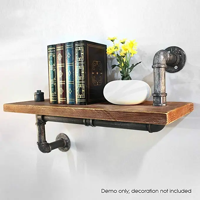 24inches Industrial Furniture Floating Shelf Wall Decor Bookshelf for Living Room,Wood Shelf with Iron Pipe Brackets
24inches Industrial Furniture Floating Shelf Wall Decor Bookshelf for Living Room,Wood Shelf with Iron Pipe Brackets