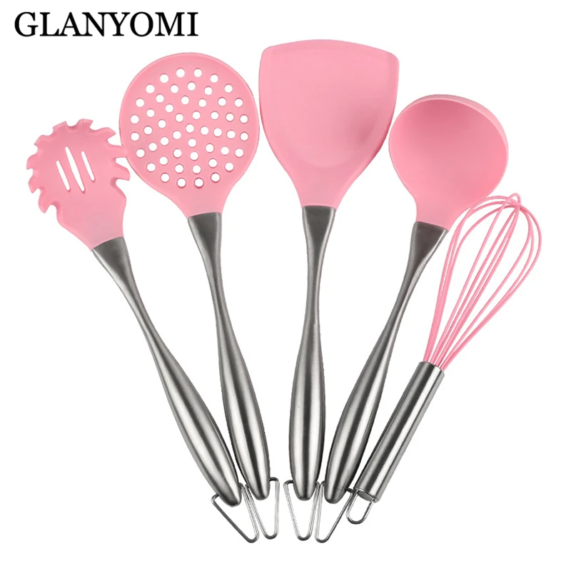 Retail 1pc Pink/Black Stainless Steel Handle Silicone Cooking Tool Egg Beater Spoon Spatula Turner Kitchenware Kitchen Utensils
Retail 1pc Pink/Black Stainless Steel Handle Silicone Cooking Tool Egg Beater Spoon Spatula Turner Kitchenware Kitchen Utensils