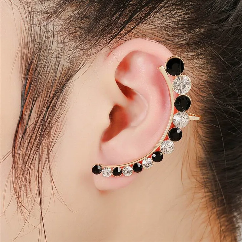 Black White Mix Color Crystal Moon Ear Clip Cuff Earrings For Women Girls Crystal Femme Earrings
Black White Mix Color Crystal Moon Ear Clip Cuff Earrings For Women Girls Crystal Femme Earrings