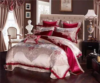 4/6/10Pcs Oriental Luxury Cotton Satin Royal Bedding set Queen King size Wedding Duvet cover Bed/Flat sheet Bed spread set
4/6/10Pcs Oriental Luxury Cotton Satin Royal Bedding set Queen King size Wedding Duvet cover Bed/Flat sheet Bed spread set