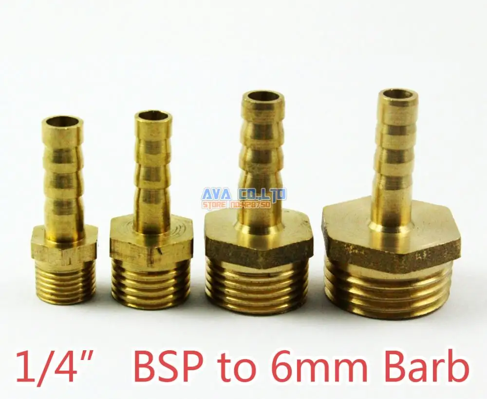 20 Pieces Brass Male 1/4" BSP to 6mm Barb Hose Tail Fitting Fuel Air Gas Water Hose Connector Coupler
20 Pieces Brass Male 1/4" BSP to 6mm Barb Hose Tail Fitting Fuel Air Gas Water Hose Connector Coupler