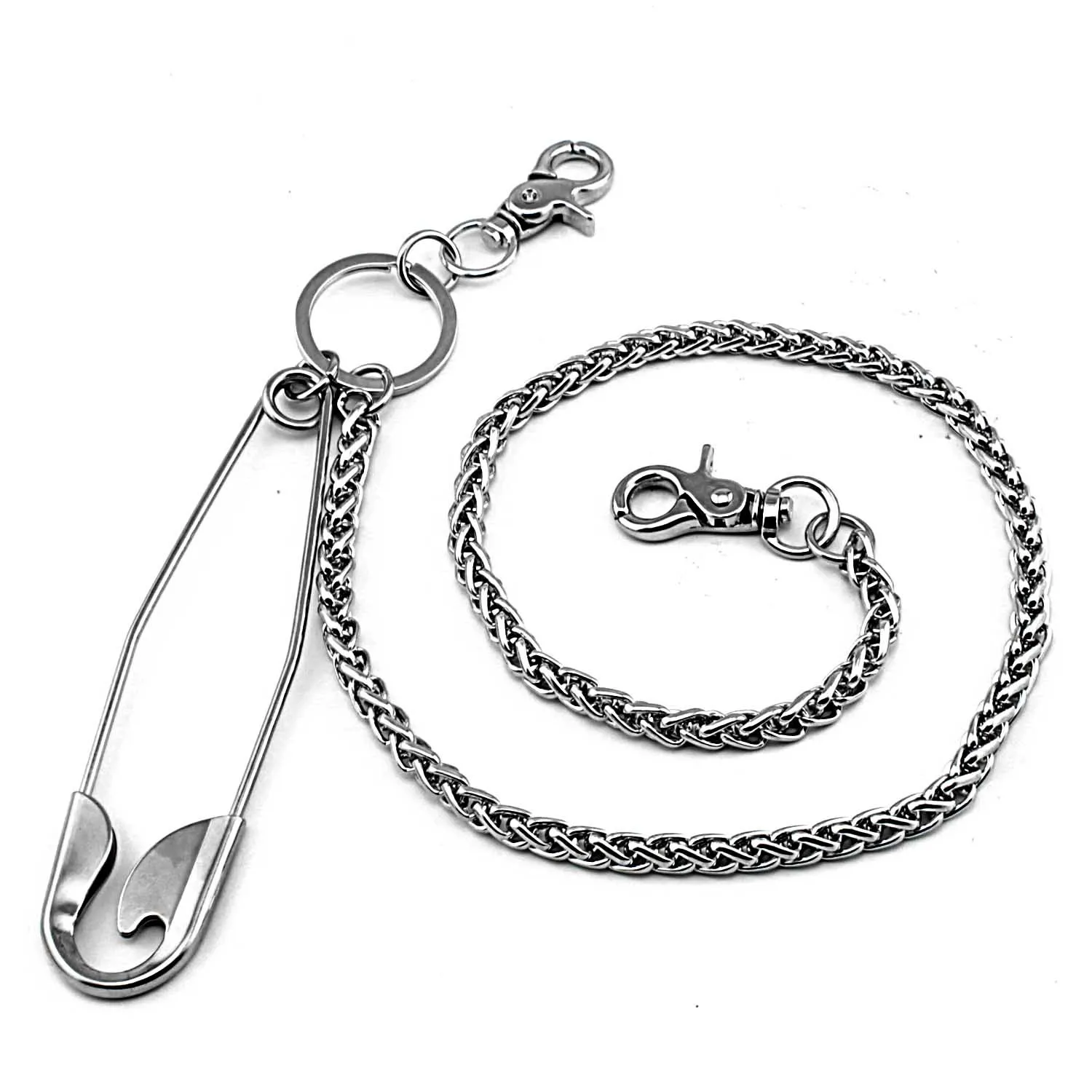 Long woman Men's Metal Wallet Belt Chain Rock Punk Trousers Hipster casual Pant jeans Keychain Silver Ring Clip Keyring WZ17
Long woman Men's Metal Wallet Belt Chain Rock Punk Trousers Hipster casual Pant jeans Keychain Silver Ring Clip Keyring WZ17