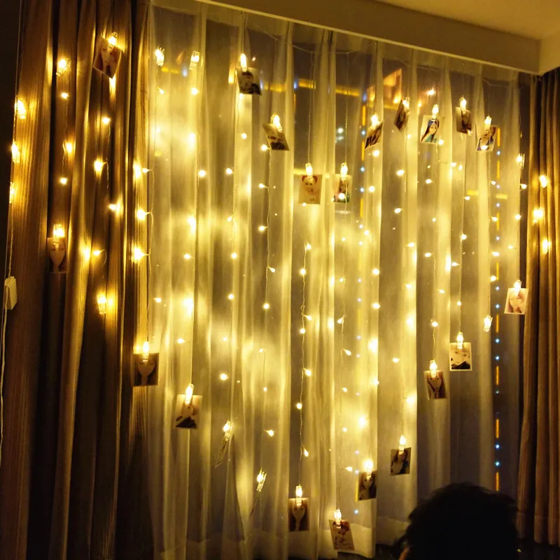 Clip Shape Curtain LED String Fairy Light 128LED 32 Drop Card Photo Clips Fairy String Xmas Wedding Garland AC220V 2X1.5M
Clip Shape Curtain LED String Fairy Light 128LED 32 Drop Card Photo Clips Fairy String Xmas Wedding Garland AC220V 2X1.5M