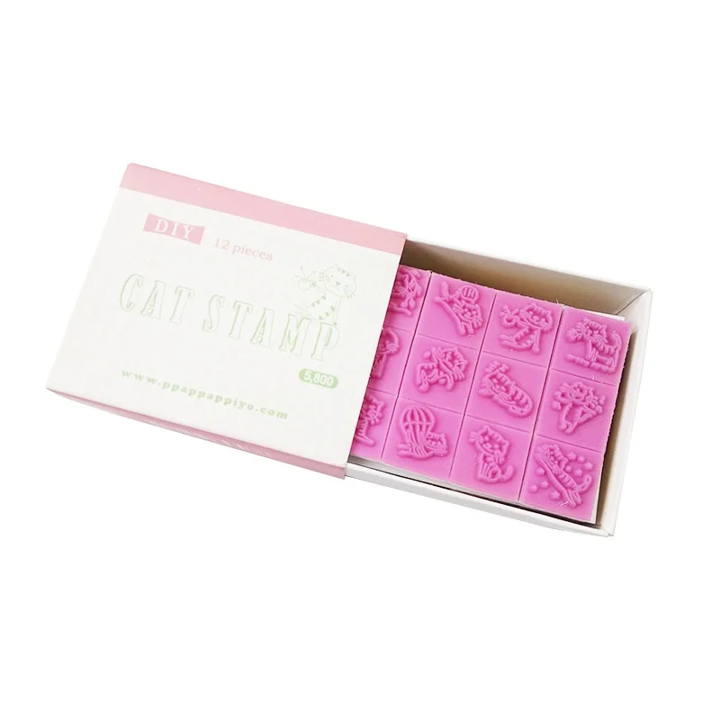 12pcs/set Mini Cute Cat DIY Wooden Rubber Stamp Set Crafts Handmade Decal Scrapbooking Photo Album Stationery School Supplies
12pcs/set Mini Cute Cat DIY Wooden Rubber Stamp Set Crafts Handmade Decal Scrapbooking Photo Album Stationery School Supplies