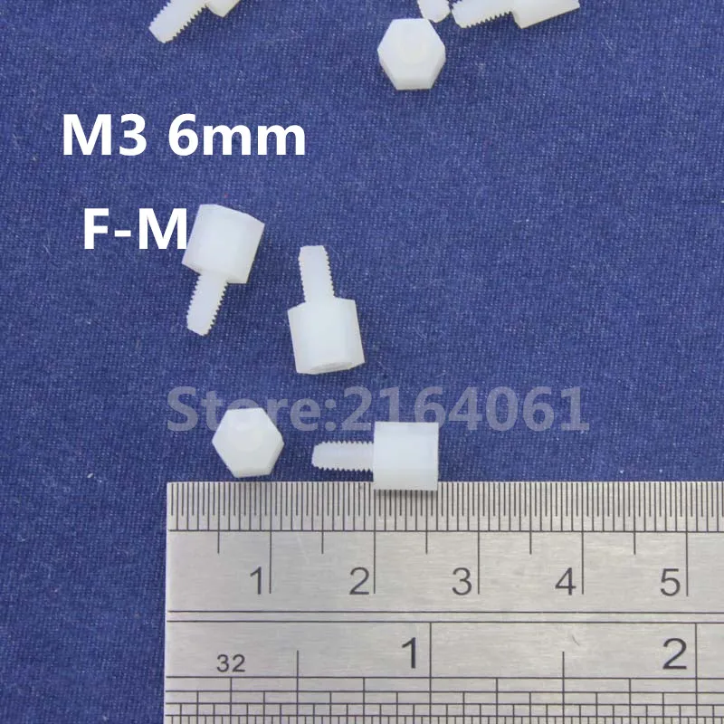 100pcs M3 6x6mm Nylon White Hex M-F Standoff Support Pole Fasteners PCB Board Screw For DIY #M3
100pcs M3 6x6mm Nylon White Hex M-F Standoff Support Pole Fasteners PCB Board Screw For DIY #M3