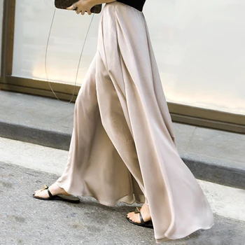 chiffon wide leg women pants summer new casual champagne solid loose full-length high waist slim office lady elegant pants
chiffon wide leg women pants summer new casual champagne solid loose full-length high waist slim office lady elegant pants