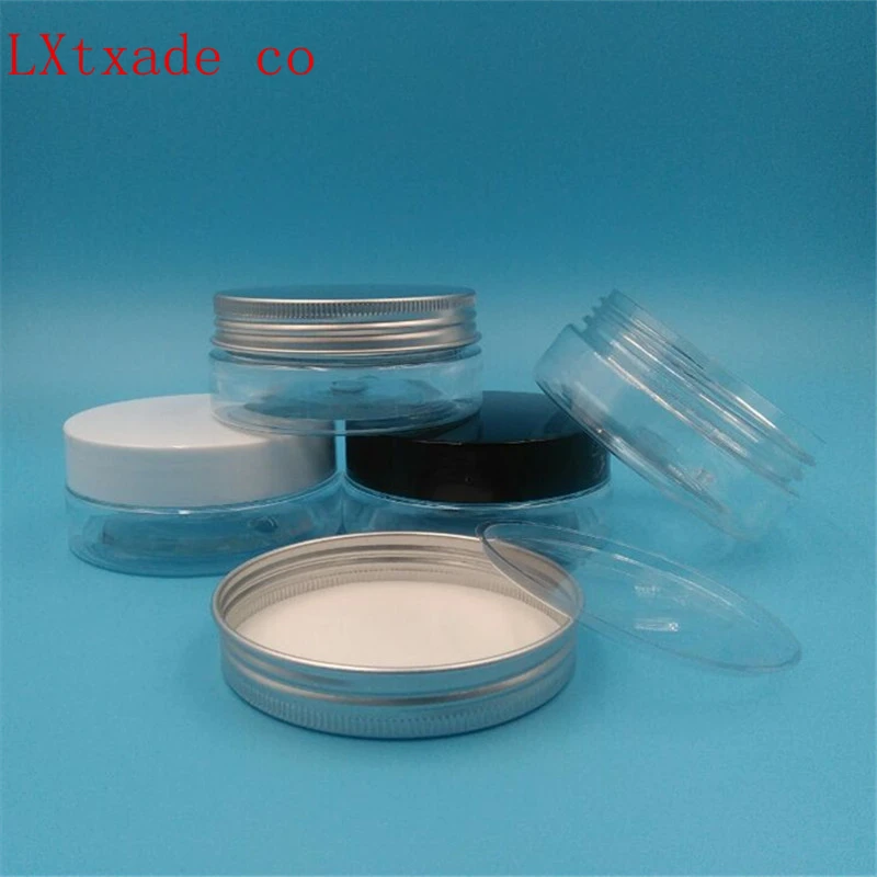 

50g/ml Clear lucency Plastic Flat Jar bottle Wholesale Retail Originales Refillable Cosmetic Cream Sample Containers jars