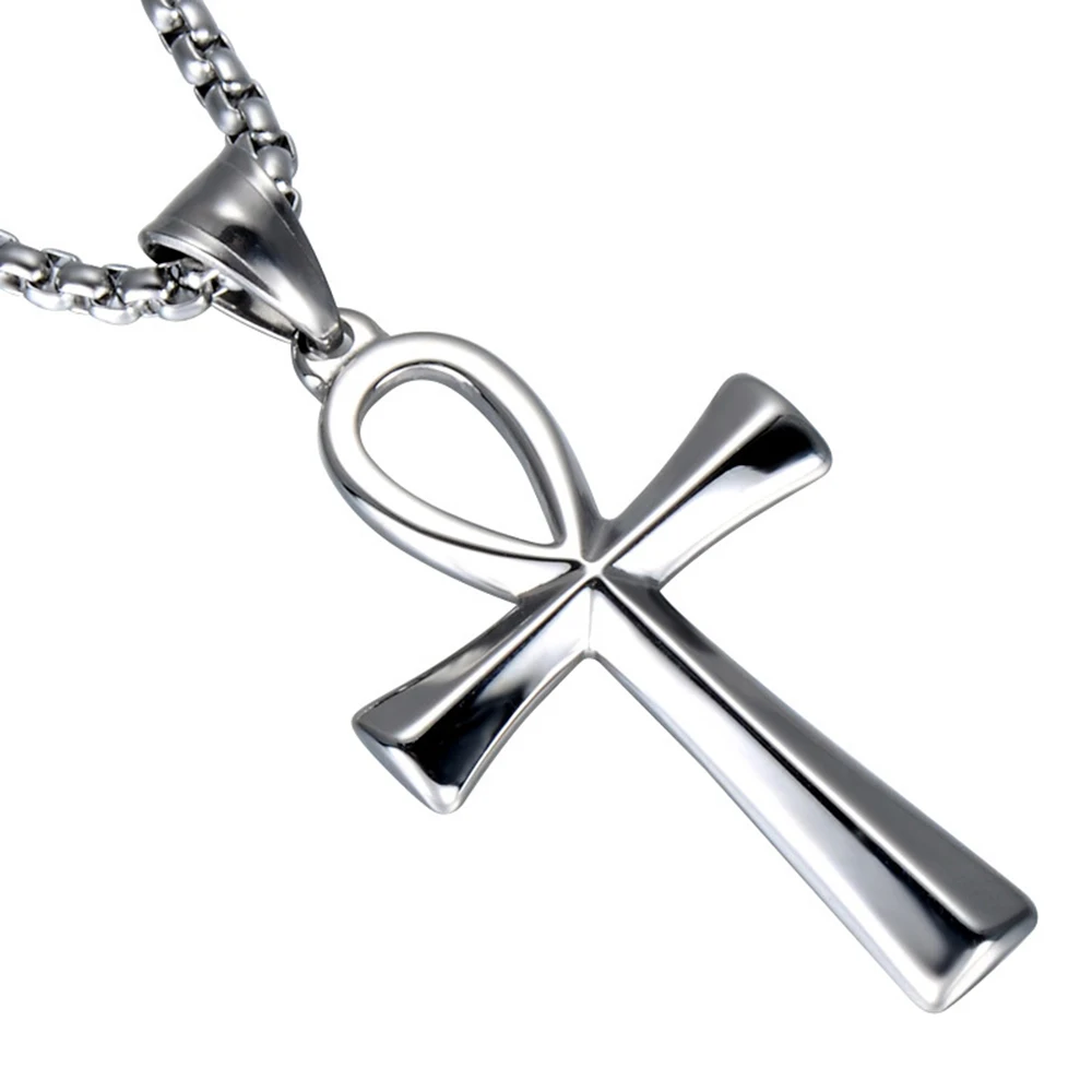 Fashion Stainless Steel Ankh Cross Pendant Necklace Silver Black Yellow Gold Pendant Necklace Gift For Women Men Party Wedding
Fashion Stainless Steel Ankh Cross Pendant Necklace Silver Black Yellow Gold Pendant Necklace Gift For Women Men Party Wedding