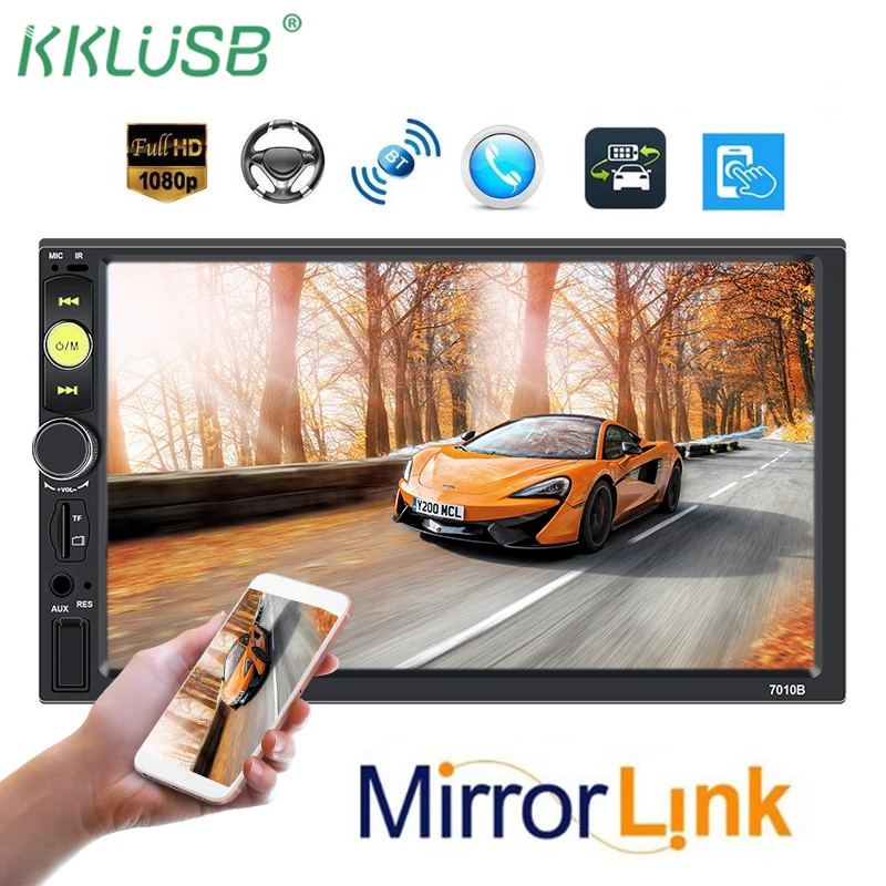 Autoradio Car Radio 2 Din 7 inch LCD Touch Screen Player Auto Audio Bluetooth Multiple Languages Menu Support Rear View Camera
Autoradio Car Radio 2 Din 7 inch LCD Touch Screen Player Auto Audio Bluetooth Multiple Languages Menu Support Rear View Camera