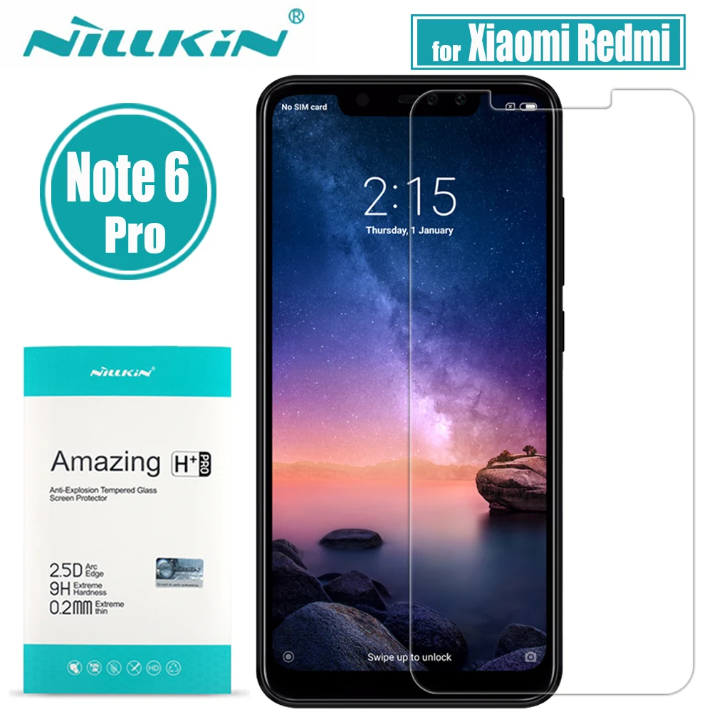Xiaomi Redmi Note 6 Pro Tempered Glass Nillkin H Plus Pro Clear Protective Flim for Redmi Note 6 Pro Global Version Screen Glass
Xiaomi Redmi Note 6 Pro Tempered Glass Nillkin H Plus Pro Clear Protective Flim for Redmi Note 6 Pro Global Version Screen Glass