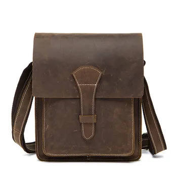 100% Retro Crazy Horse Genuine Leather New Men's Shoulder Bag Fashion Casual Protable Travel Bag Men's Crossbody Bag
100% Retro Crazy Horse Genuine Leather New Men's Shoulder Bag Fashion Casual Protable Travel Bag Men's Crossbody Bag