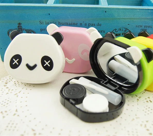 Panda contact lenses box for women plastic eyewear case container cute contact lens case AM6001
Panda contact lenses box for women plastic eyewear case container cute contact lens case AM6001