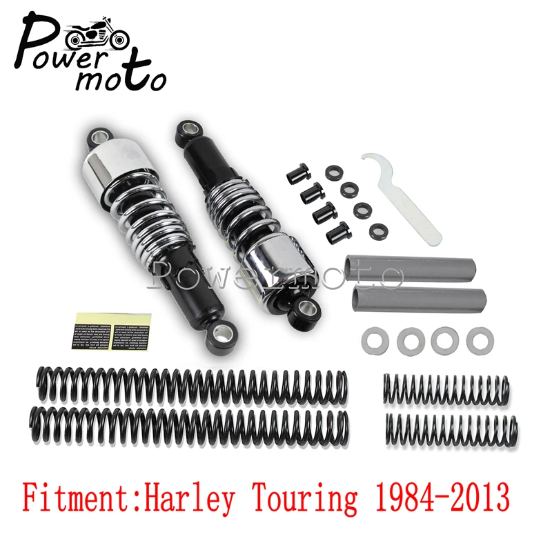 Motorcycle Black Chrome Rear Shock Absorbers Lowering Slammer Suspension Kit For Harley Touring FLH FLHT FLT FLHR FLTR 1984-2013
Motorcycle Black Chrome Rear Shock Absorbers Lowering Slammer Suspension Kit For Harley Touring FLH FLHT FLT FLHR FLTR 1984-2013
