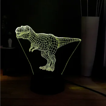 New 3D Jurassic park Cool Tyrannosaurus Dinosaur Animal Dazzle 7 Color Change Atmosphere LED Table Light Kids New Year Boy Gift
New 3D Jurassic park Cool Tyrannosaurus Dinosaur Animal Dazzle 7 Color Change Atmosphere LED Table Light Kids New Year Boy Gift