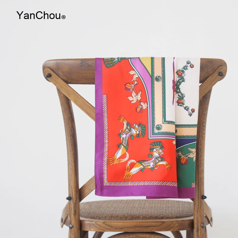 Small Square Silk Scarf Luxury Horse Print Patchwork Neckerchiefs For Women Foulard Femme Vintage Animal Printed Scarves 70cm
Small Square Silk Scarf Luxury Horse Print Patchwork Neckerchiefs For Women Foulard Femme Vintage Animal Printed Scarves 70cm