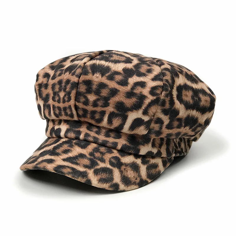 Leopard Baseball Cap Autumn Winter Octagonal Hats Newsboy Cap Ladies British Style Fashion Designer Spring Hat
Leopard Baseball Cap Autumn Winter Octagonal Hats Newsboy Cap Ladies British Style Fashion Designer Spring Hat