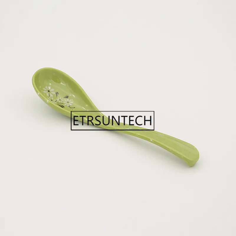 500pcs Melamine Spoon Green Flower Flatware Porridge Bowl Chinese Dinner Spoon Japanese Soup Spoon for Home Restaurant
500pcs Melamine Spoon Green Flower Flatware Porridge Bowl Chinese Dinner Spoon Japanese Soup Spoon for Home Restaurant