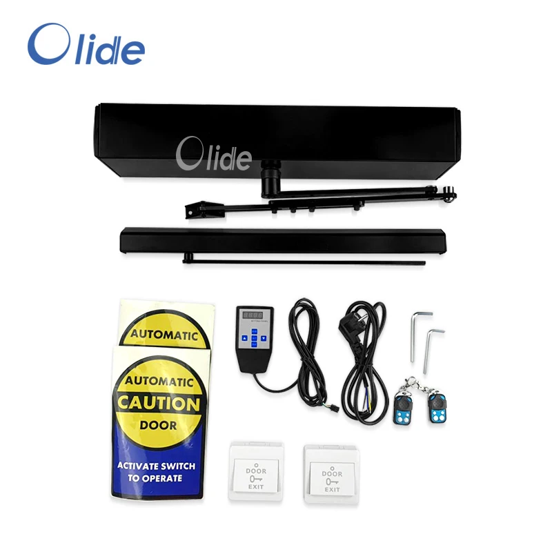 Olide Residential Automatic Swing Door Openers Black Color+2pcs Hardwired Plastic Push Buttons EN16005 Certified Auto | Обустройство