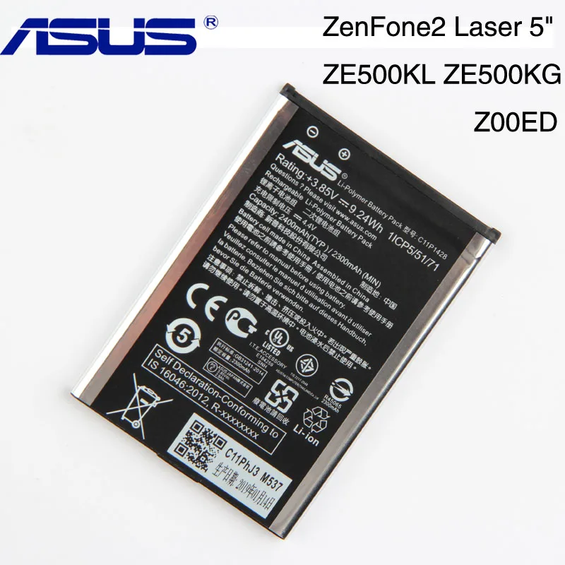 Оригинальный ASUS ZenFone2 Laser 5 "Аккумулятор для телефона 5" ZE500KL ze500кг Z00ED 2400 мАч