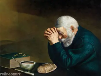 Handmade Oil Painting repro on Canvas Grace, Daily Bread Old Man Praying 20x24 INCH
Handmade Oil Painting repro on Canvas Grace, Daily Bread Old Man Praying 20x24 INCH