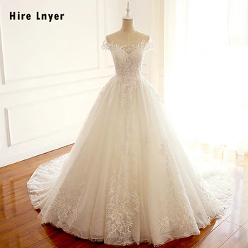 HIRE LNYER Sexy Backless Short Sleeve Lace Princess Ball Gown Wedding Dresses With Petticoat Alibaba Vestido Noiva Princesa
HIRE LNYER Sexy Backless Short Sleeve Lace Princess Ball Gown Wedding Dresses With Petticoat Alibaba Vestido Noiva Princesa