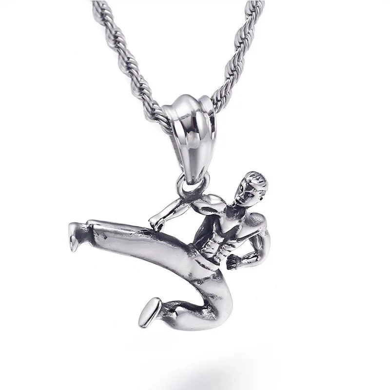 New titanium steel martial arts master character Kung Fu sports pendant foreign trade stainless steel men 's jewelry
New titanium steel martial arts master character Kung Fu sports pendant foreign trade stainless steel men 's jewelry