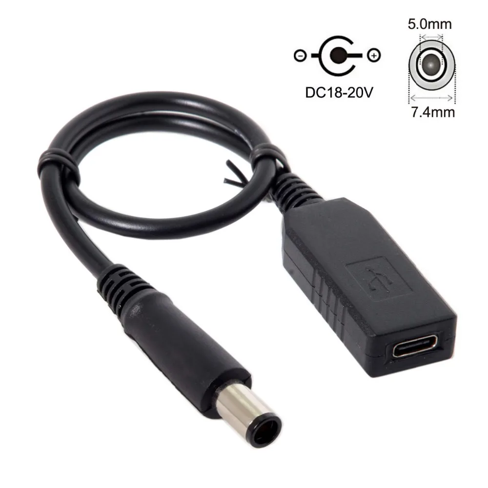 USB 3.1 Type C USB-C to DC 20V 7.4*5.0mm Dell HP Power Plug PD Emulator Trigger Charge Cable for Laptop
USB 3.1 Type C USB-C to DC 20V 7.4*5.0mm Dell HP Power Plug PD Emulator Trigger Charge Cable for Laptop