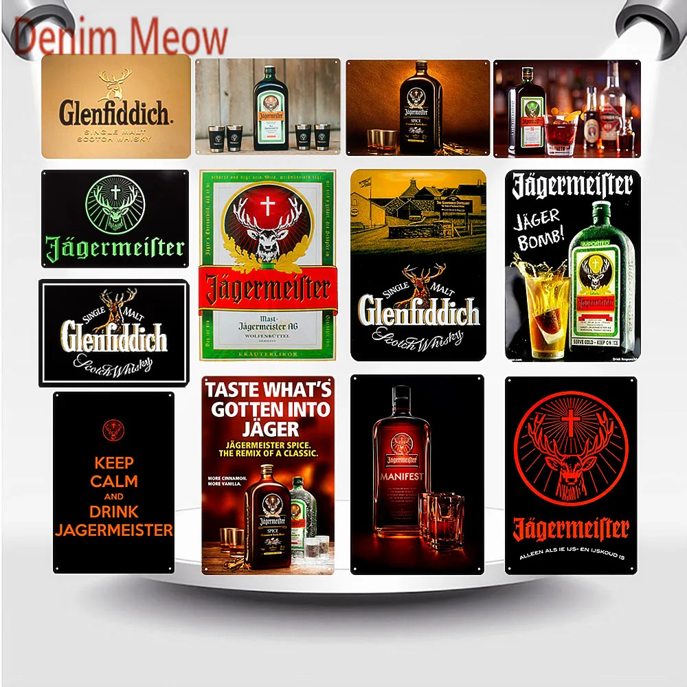 Alcohol Drink Jagermeister Deer Head Plaque Metal Vintage Wine Tin Signs Classic Wall Stickers Whiskey Home Bar Decoration WY55
Alcohol Drink Jagermeister Deer Head Plaque Metal Vintage Wine Tin Signs Classic Wall Stickers Whiskey Home Bar Decoration WY55