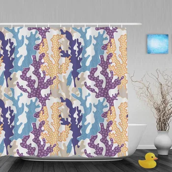 Colorful Corals Decor Bathroom Shower Curtain Sea Life Designed Shower Curtains Waterproof Mildew Polyester Fabric With Hooks
Colorful Corals Decor Bathroom Shower Curtain Sea Life Designed Shower Curtains Waterproof Mildew Polyester Fabric With Hooks
