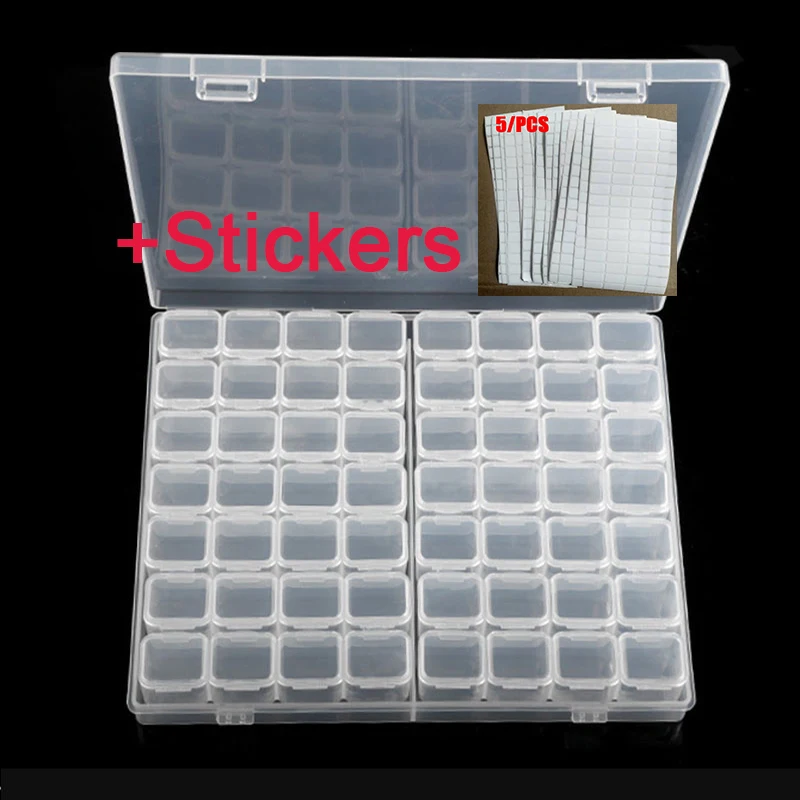 56 Grids 5D DIY Diamond Painting Drill Box Jewelry Box Rhinestone Embroidery Crystal Bead Organizer Storage Case Container
56 Grids 5D DIY Diamond Painting Drill Box Jewelry Box Rhinestone Embroidery Crystal Bead Organizer Storage Case Container