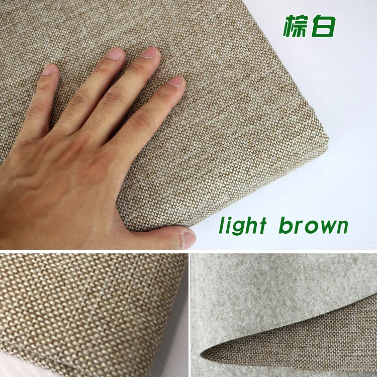 Coated Linen Fabric Sofa Cushion Fabirc DIY Craft Sewing Cloth Outdoor Linen Blend Fabric Upholstery 58 Wide per Yard Light Brown
