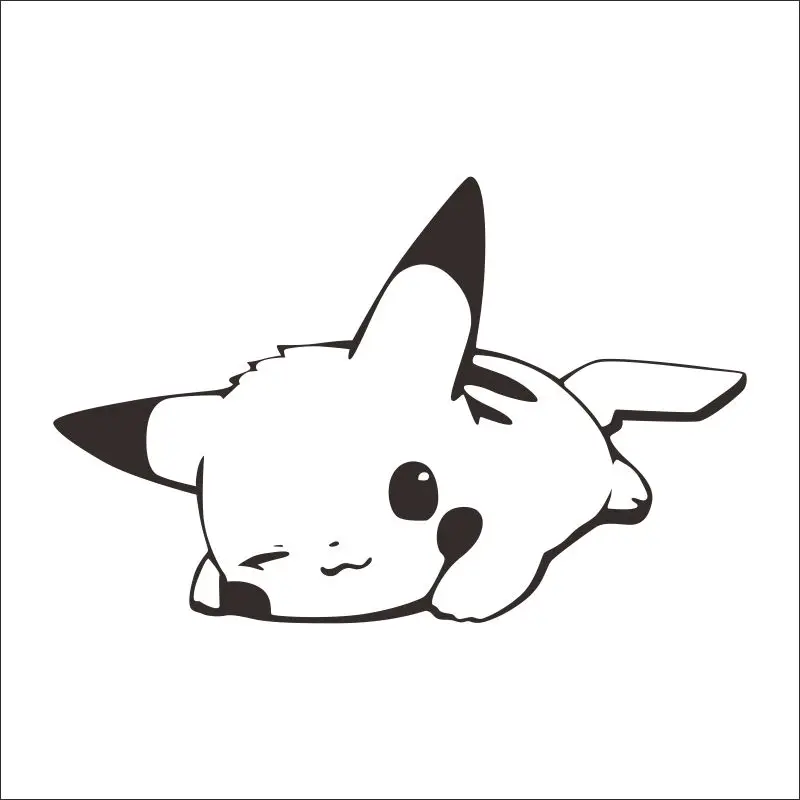 DCTAL Pikachu аниме pared del vinilo de la storieta Decoracion para el hogar ninos dormitorio arte росписи Adhesivos | Дом и сад