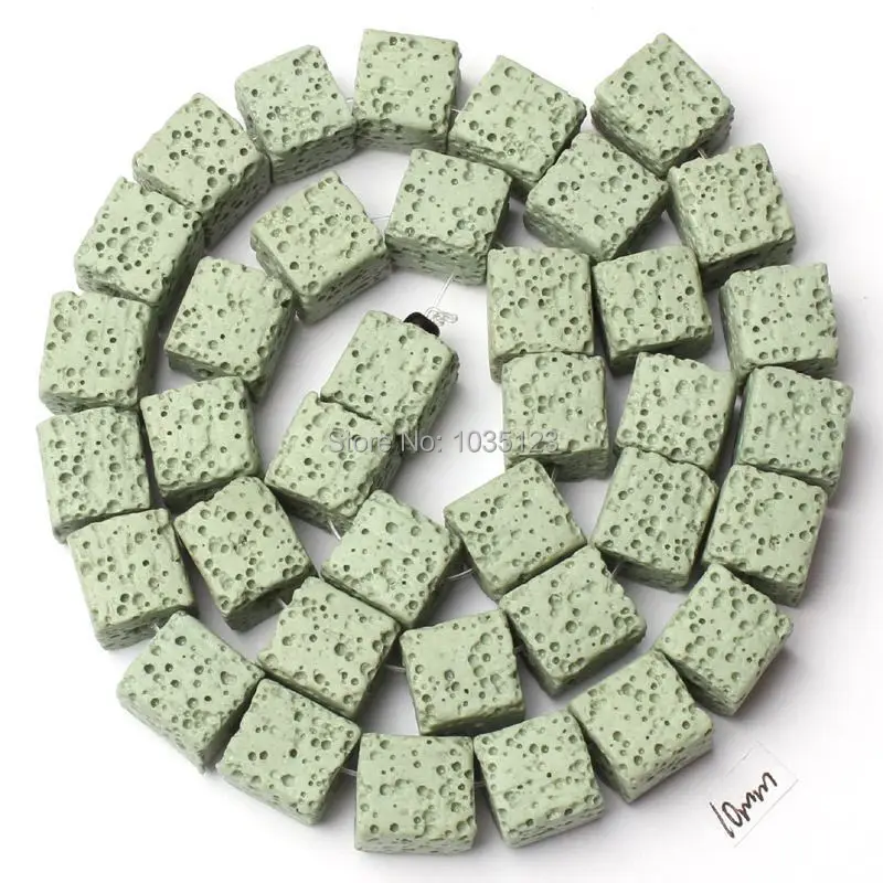 10mm 12mm Light Green Color Natural Lava Rock Stone Square Shape Necklace Bracelet Jewelry Loose Beads w2350
10mm 12mm Light Green Color Natural Lava Rock Stone Square Shape Necklace Bracelet Jewelry Loose Beads w2350