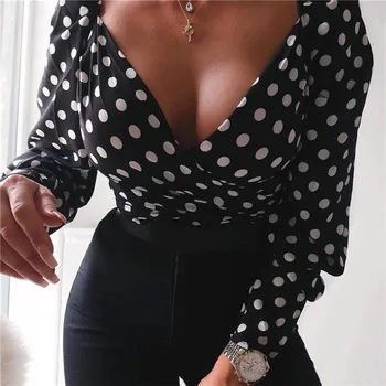 2019 New Autumn New Women Sexy Deep V Neck Long Sleeve Short Dot T-shirt Womens Clothing Summer Tops 2019 Streetwear T-shirt
2019 New Autumn New Women Sexy Deep V Neck Long Sleeve Short Dot T-shirt Womens Clothing Summer Tops 2019 Streetwear T-shirt