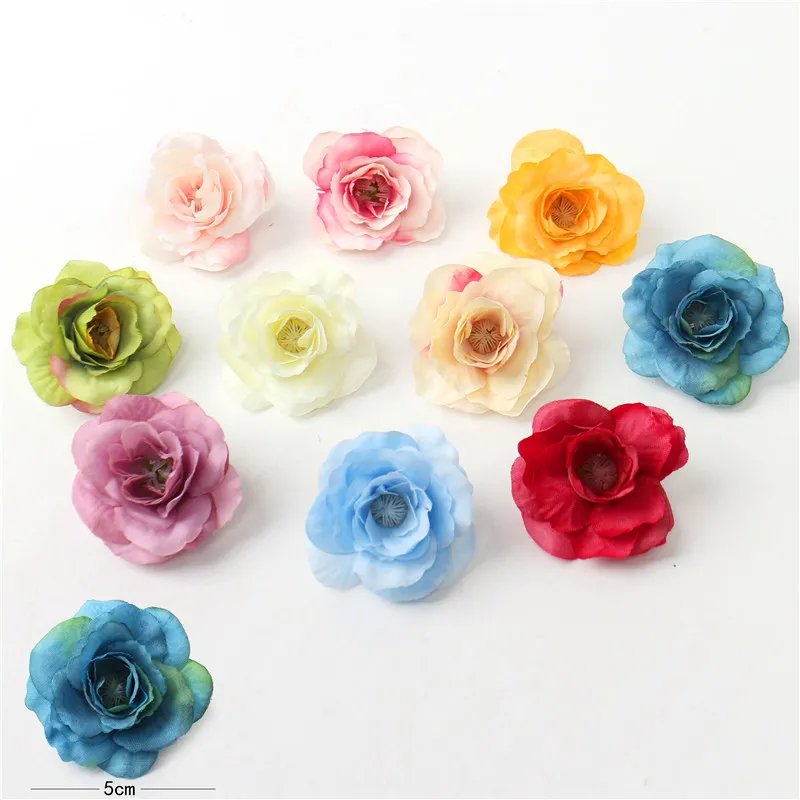 New 10pcs artificial flower 5cm silk rose head wedding party home decoration DIY wreath scrapbook gift box crafts
New 10pcs artificial flower 5cm silk rose head wedding party home decoration DIY wreath scrapbook gift box crafts