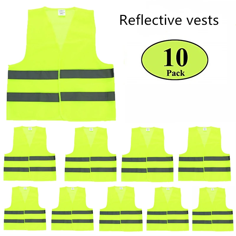 10PCS Unisex High Visibility Safety Mesh Reflective Vest Traffic Crossing Guard Security Workwear Warning Jackets Car Rescue
10PCS Unisex High Visibility Safety Mesh Reflective Vest Traffic Crossing Guard Security Workwear Warning Jackets Car Rescue