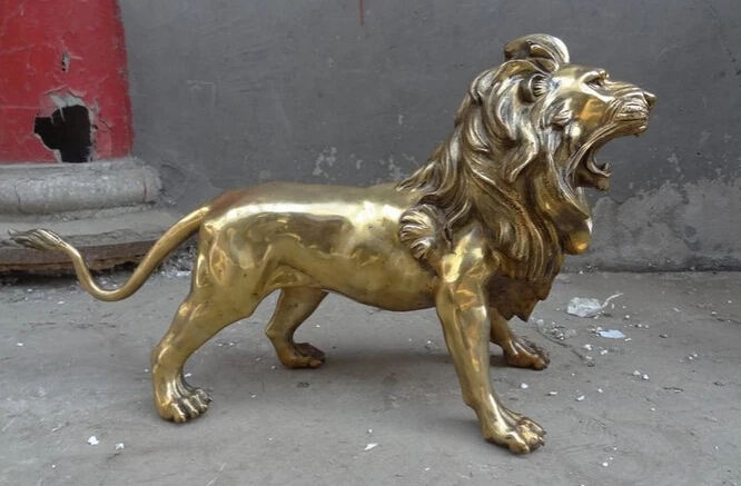 JP S0114 23" Chinese Brass Animals Ferocious FengShui Foo Fu Dog Lion Statue Sculpture B0403
JP S0114 23" Chinese Brass Animals Ferocious FengShui Foo Fu Dog Lion Statue Sculpture B0403
